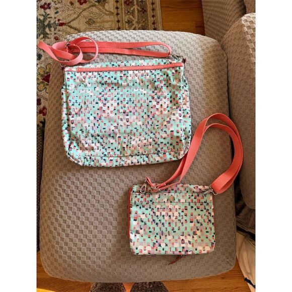 Fossil Keyper Messenger Crossbody Bag Set Multicolor Geometric - Picture 2 of 16